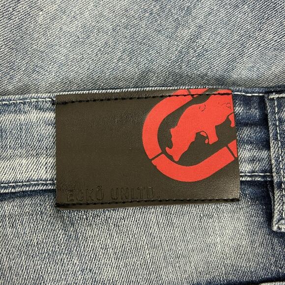 Ecko Unltd Men’s 42 Athletic Fit Light Wash Y2K Skater Grunge Denim Jeans NEW - Picture 7 of 8